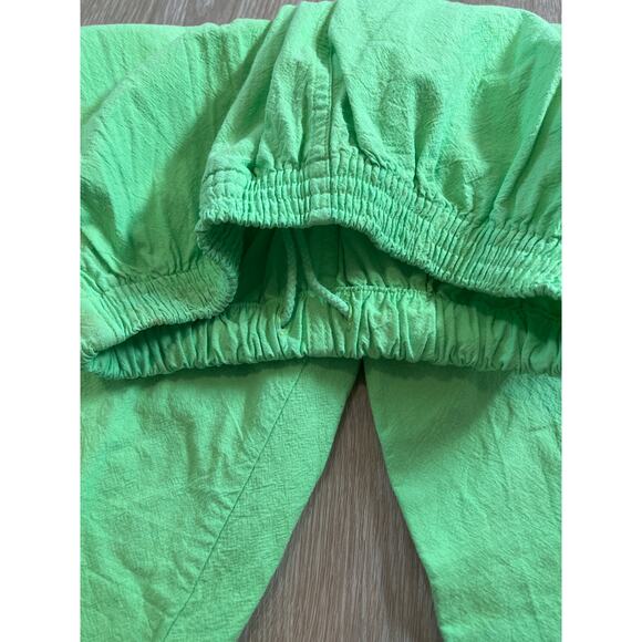 Vintage Lime Green Jogger Cotton Pants Cancun Mexico Size Small - Picture 5 of 10